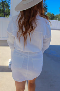 Riley White Denim Utility Dress