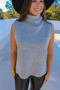 Lorrie Knit Pullover Sweater- Grey