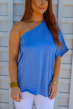 Load image into Gallery viewer, Charlie One Shoudler Blouse- Chambray
