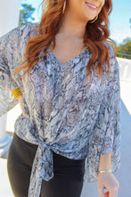 Load image into Gallery viewer, Emilie Snake-Print Blouse
