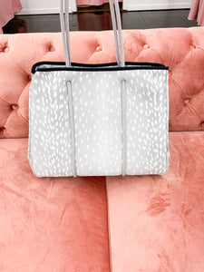 Neoprene Tote- Grey Fawn
