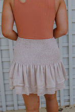 Load image into Gallery viewer, Naomie Tiered Smocked Skirt- Ecru
