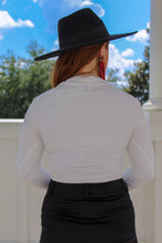 Load image into Gallery viewer, Jules Mock Neck Key Hole Bodysuit- Off White
