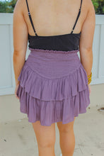 Load image into Gallery viewer, Katie Ruffle Mini Skirt- Lavender

