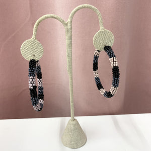 Multicolor Beaded Hoops