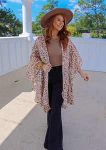 Angela Tie Kimono- Taupe