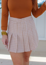 Load image into Gallery viewer, Katee Plaid Tennis Skort- Taupe

