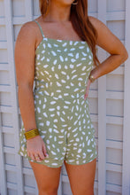 Load image into Gallery viewer, Cassia Printed Cami Romper- Sage
