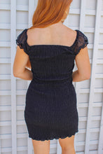 Load image into Gallery viewer, Margaret Swiss Puff Sleeve Smocked Dress- Black

