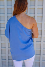 Load image into Gallery viewer, Charlie One Shoudler Blouse- Chambray
