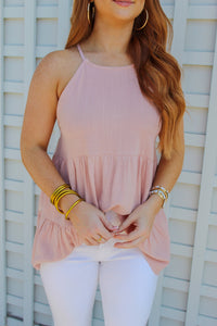 Jaycee Tiered Open Detail Tank Top