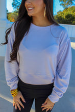 Load image into Gallery viewer, Michelle Round Neck Sweatshirt- Lilac Fog
