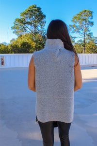 Lorrie Knit Pullover Sweater- Grey