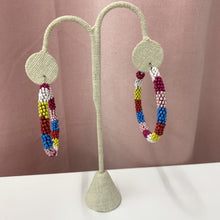 Load image into Gallery viewer, Multicolor Beaded Hoops
