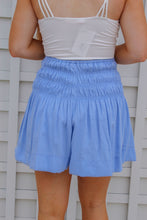 Load image into Gallery viewer, Kat Flowy Smocked Shorts- Sky Blue
