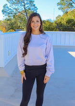 Load image into Gallery viewer, Michelle Round Neck Sweatshirt- Lilac Fog
